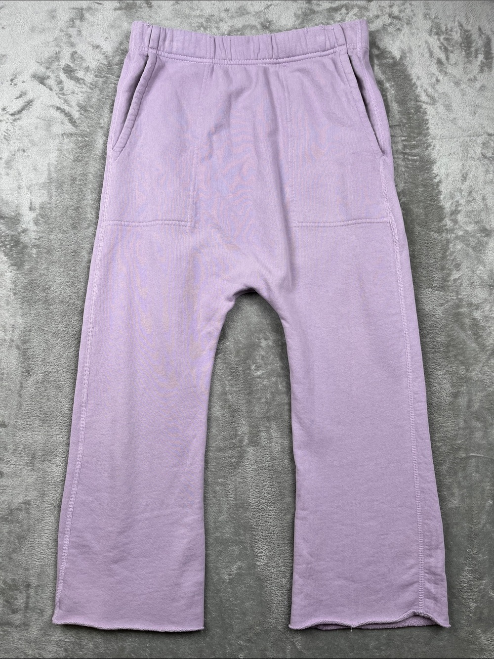 Nili Lotan S Purple 100% Cotton Harem Pocket French Terry Sweatpants - Picture 1 of 12